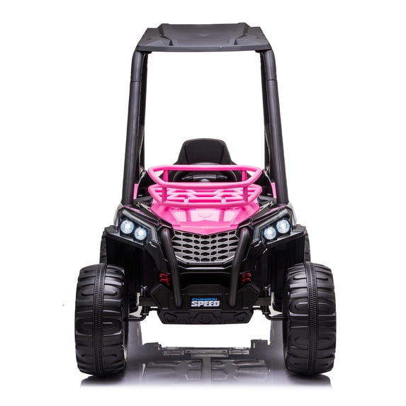 JS370 24V Ride On Car Battery Powered 2 Speeds Electric 4 Wheels Motorized Vehicles With LED Headlights For Birthday Christmas Gifts