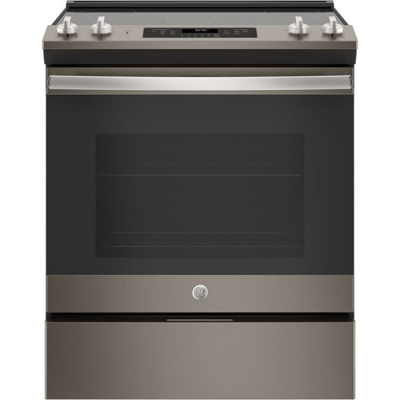 JS645ELES 30 Slide In Electric Range with 4 Elements 5.3 cu. ft. Capacity Self Clean Oven Storage Drawer in Slate