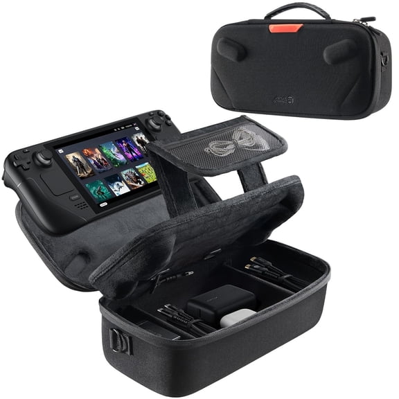 JSAUX Carrying Case BG0140 for Steam Deck OLED Dual Layer Hard Travel Case