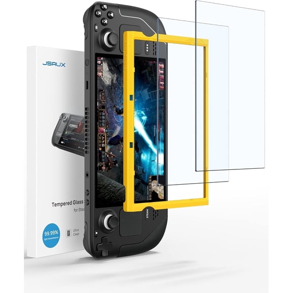 JSAUX Screen Protector GP0107 for Steam Deck OLED 9H Tempered Glass 2-Pack