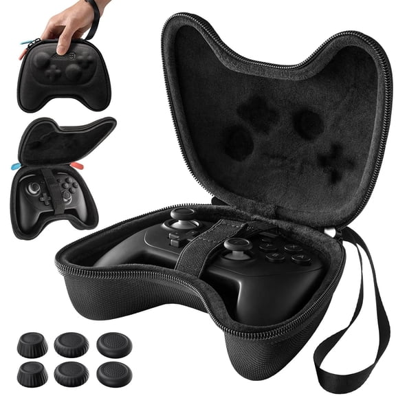 JSAUX Slim Carrying Case BG0129 for Switch 2 Pro Controller Black 6 Grips
