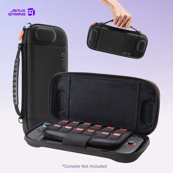 JSAUX Slim Carrying Case for Nintendo Switch 2, Hard Shell Travel Case with 12 Game Card Slots for Console and Accessories-BG0133