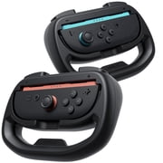 JSAUX Steering Wheels for Nintendo Switch 2 JoyCon Controller | Compatible with Mario Kart 9/8 Deluxe, Realistic Racing Experience with Comfortable Grip, for JoyCon Controller Accessories,2 PACK