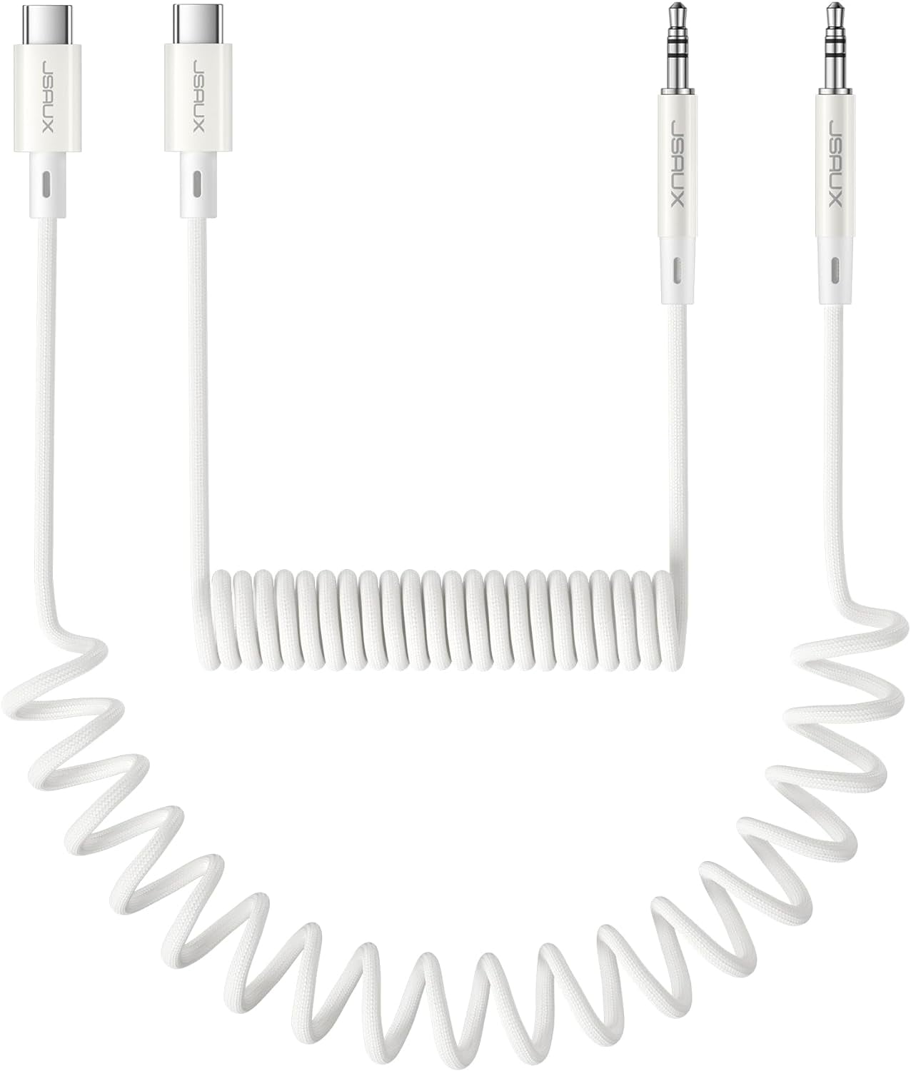 JSAUX USB C to Aux Cable 2 Pack 5ft USB TypeC to 3.5mm Audio Headphone Jack Stereo Coi