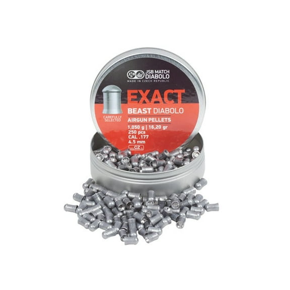 JSB Exact Beast Diabolo .177 Cal Pellets, 16.20 Grains, Domed, 250ct