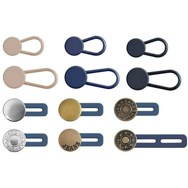 JSCDRPDWL 12 PCS Button Extenders for Jeans, Pants Button Extender, Waist Extenders for Pants for Women Men, No Sewing Instant Waistband Extension