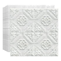 JSCDRPDWL 3D Floral Wallpaper Peel and Stick Embossed Flower Wallpaper for Bedroom Removable White Contact Paper Peel and Stick Wall Paper Decor for Bathroom Walls Cabinets Ceiling