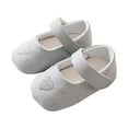 thumbnail image 1 of JSCDRPDWL Boys Brown Sandals Baby Girls' Weird Slippers Soft Sole Princess Mary Jane Light Sneaker Shoes for Wedding Dresses Zapatos De Ni?O Gifts for A 3 Year Old Girl White Baby Shoes, 1 of 4