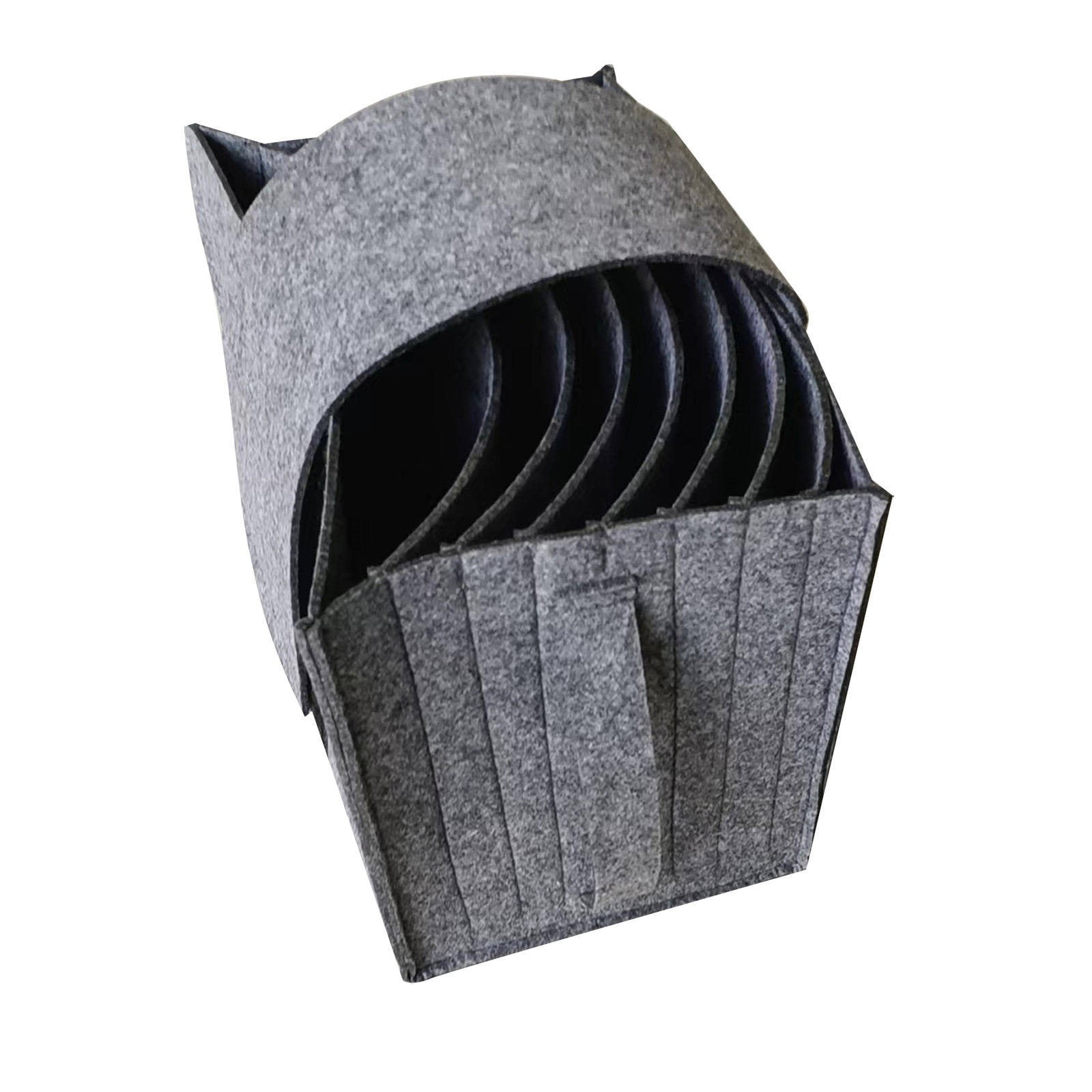 Qivine Caravan Plate Holder - Motorhome Kitchen Cupboard Storage For 8 Plates, Camping Dinnerware Storage, Felt Storage Solutions For Campervan, Boat