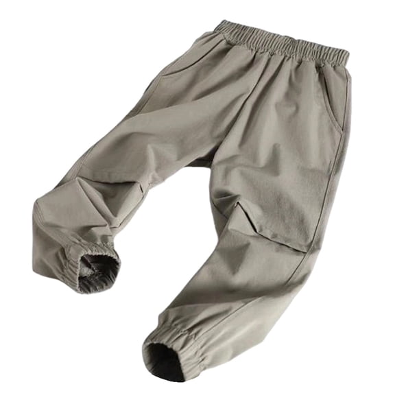 JSCDRPDWL Cotton Active Jogger Pants for Kids Boys Elastic Waist Athletic Joggers Casual Jogging Bottoms Track Pant Preppy Clothes Classic Plain Sweatpants
