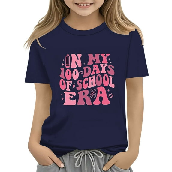 JSCDRPDWL Crop Tees Teen Tops for Girls 14-16 Trendy 5t Girls Shirt Clothes for 7 Year Old Girl Boy Clothes 2t Girls Clothes 4t Childrens Clothes Girls Size 6-7 5 Year Girls 5t Size 7 Girl