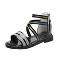 thumbnail image 1 of JSCDRPDWL Girl Dress Shoes Girls Size 3 Dress Toddler Girls Mary Jane Shoes Black Dance Shoes Kids Sandals Toddler Size 5 Sandals Girls Black Sandals, Black 2-3 Years, 1 of 6