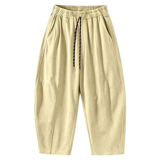 JSCDRPDWL Girls Boys Parachute Cargo Pants School Wide Leg Harem Pants Lightweight Quick Dry Barrel Leg Sweatpants Breathable Preppy Hiking Trousers