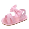 thumbnail image 1 of JSCDRPDWL Girls Size 4 Sandals Summer Half Soles Dance Shoes Girls Children Baby Toddler Shoes Girls Sandals Flat Bottom Light Open Toe Solid Color Bow Back Strap Comfortable, Summer Solid Color Bow, 1 of 9