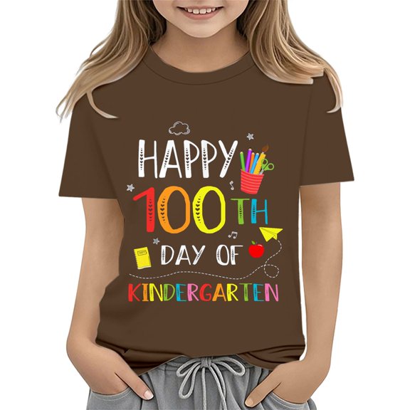 JSCDRPDWL Girls Trendy Tops Black Tees for Boys Black Shirt Boys 14-16 Ropa Para Niños De 7 Años Varones 6-7 Girls Clothes 5t Clothes for Girls 3t Clothes Boys Girls Soccer Clothes Girls 2t