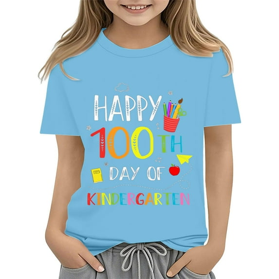 JSCDRPDWL Girls Trendy Tops Black Tees for Boys Black Shirt Boys 14-16 Ropa Para Niños De 7 Años Varones 6-7 Girls Clothes 5t Clothes for Girls 3t Clothes Boys Girls Soccer Clothes Girls 2t