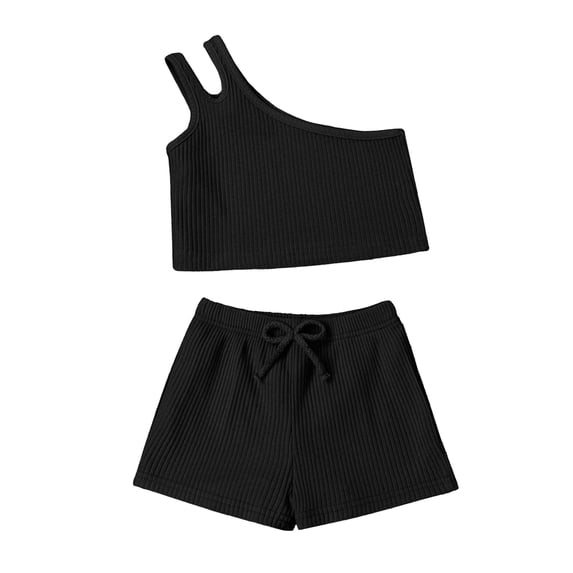 JSCDRPDWL Kids Dress up Clothes Sets Baby Girl Cowgirl Outfit Infant Girl Outfits Cute Tops and Dance Shorts Size 4t Girls Clothes Tween Girls Trendy Clothes, Black 3-4 Years