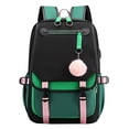 thumbnail image 1 of JSCDRPDWL Neoprene Backpack Cute Laptop Backpack Office Backpack Tote with Compartments Best Backpack Women Backpacks Backpack with Water Bottle, Green One Size, 1 of 7