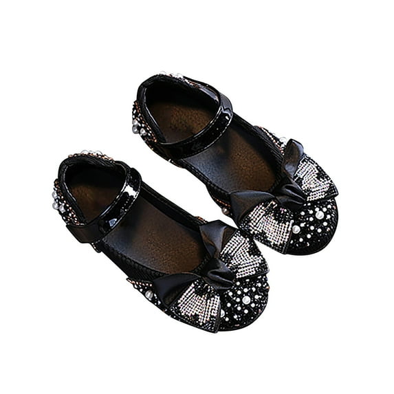 JSCDRPDWL Toddler Shoes Girl Sandals Girls' Baby Bunny Slippers Spring and Autumn Casual Colored Diamond Bow Knot Dance Performance Single Shoes Toddler Shoes Size 7