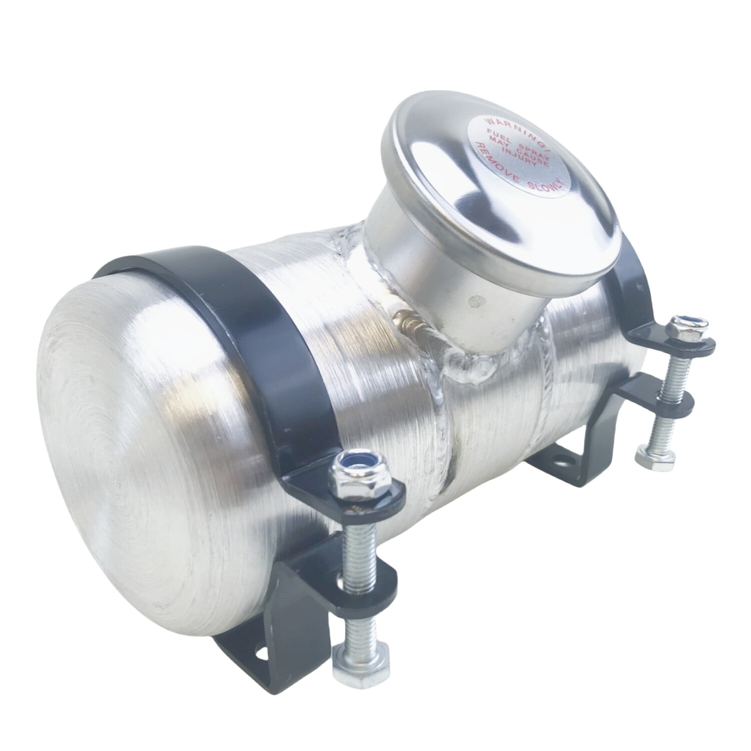 JSD 0.38 Gal 4x8'' 1/4 NPT Center Fill Aluminum Spun Gas Tank  Fuel Tank For Go Kart