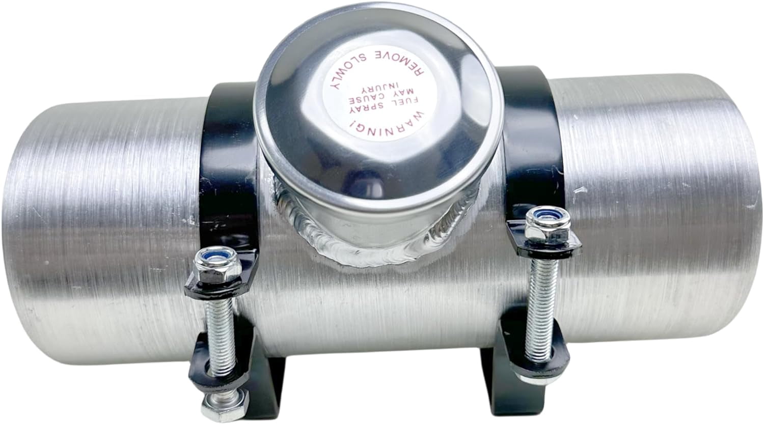 JSD 0.48 Gallon 4x10 Spun Aluminum Universal Gas Tank/ Fuel Cell With Bracket Center Fill 1/4" NPT Outlet
