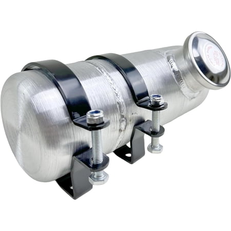 JSD 0.48 Gallon Spun Aluminum Gas Tank 4x10 With Bracket End Fill 1/4" NPT Outlet
