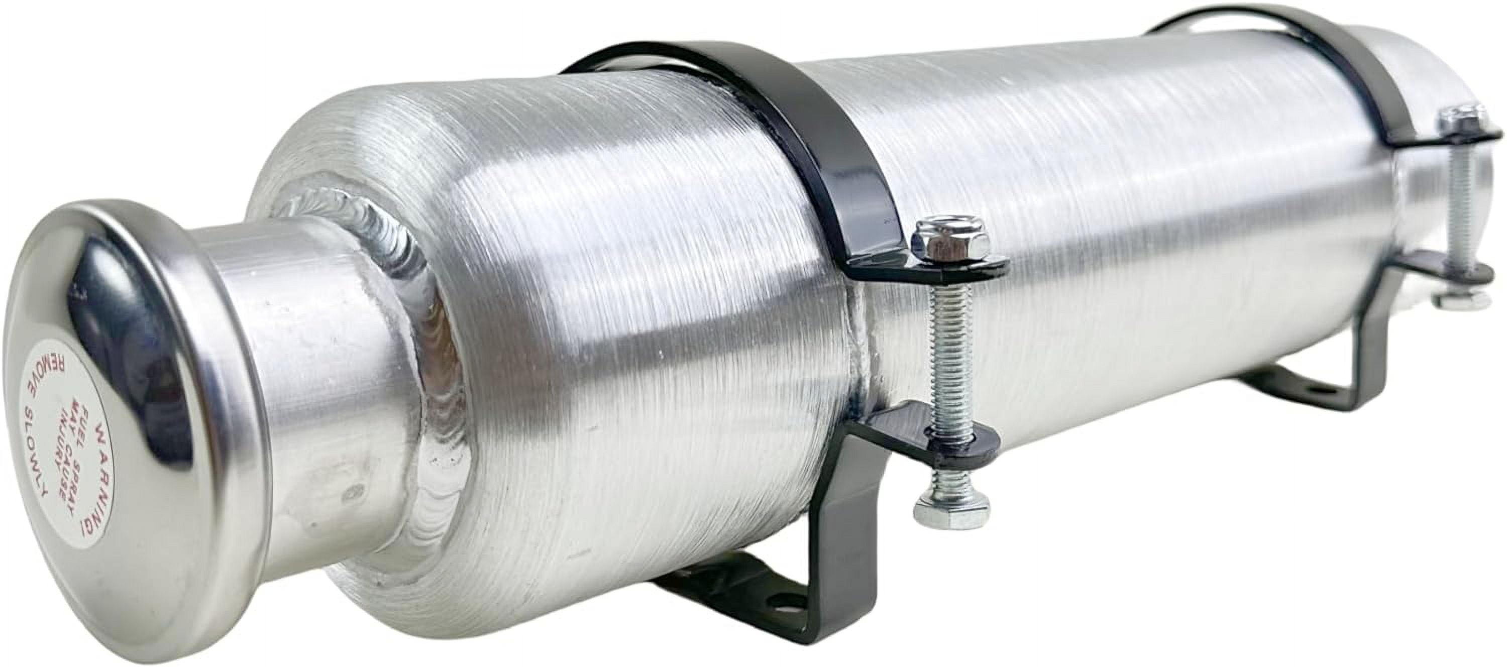 JSD 0.72 Gallons 4x15 Spun Aluminum Vertical Round Gas Tank 1/4 NPT Outlet