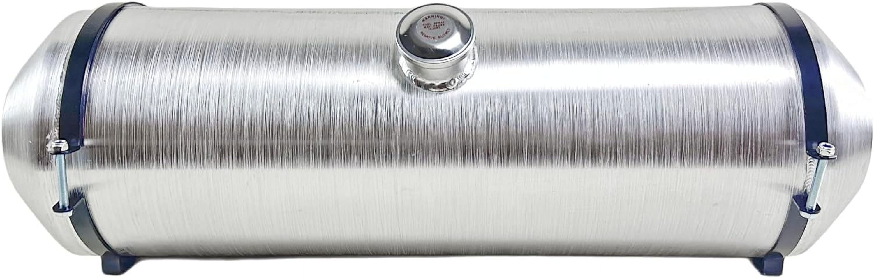 JSD 11 Gallon Overall 10 x 33" Aluminum Round Fuel Tank Spun Fuel Gas Tank Cell Center Fill 3/8" NPT