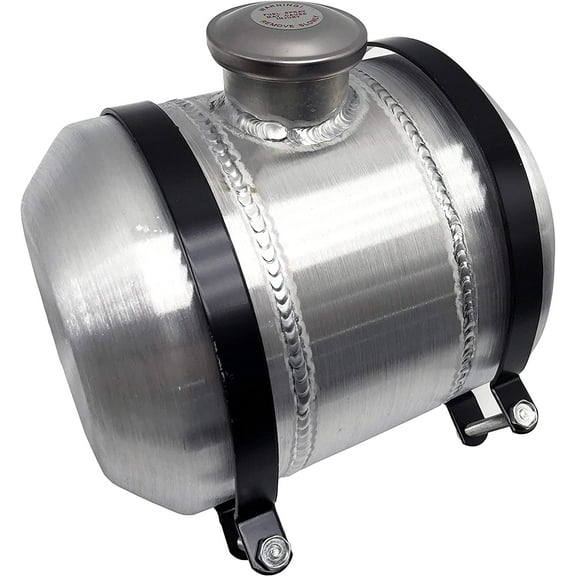 JSD 2 Gallon 8 x10" Spun Aluminum Gas Tank 1/4 NPT Outlet Center Fill Fuel Tank for All-Terrain Vehicles