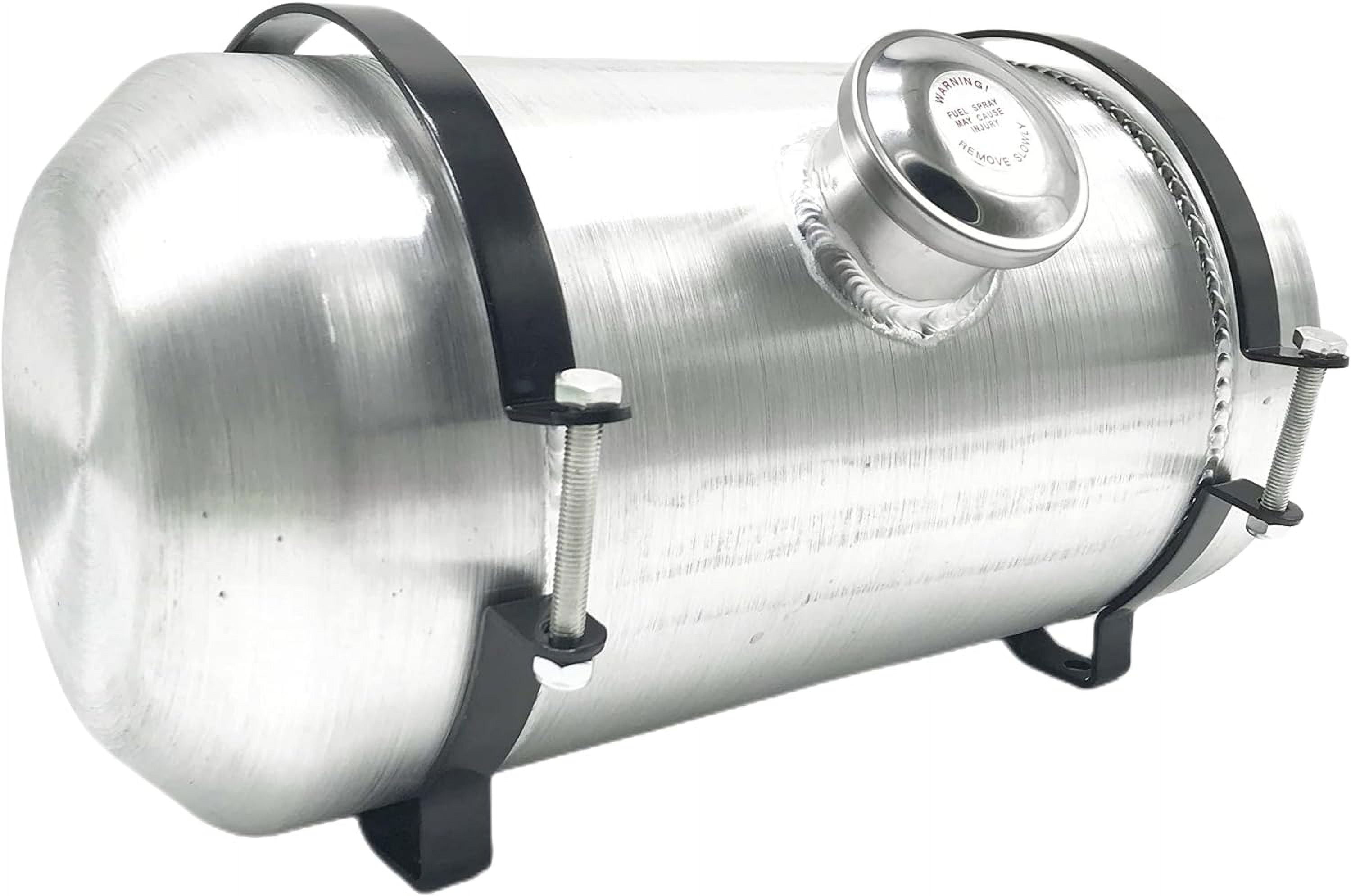 JSD 3.25 Gallons With Internal Baffle Aluminum Gas Tank/Fuel Tank Center Fill 8 x16 inch Spun 1/4 NPT Outlet