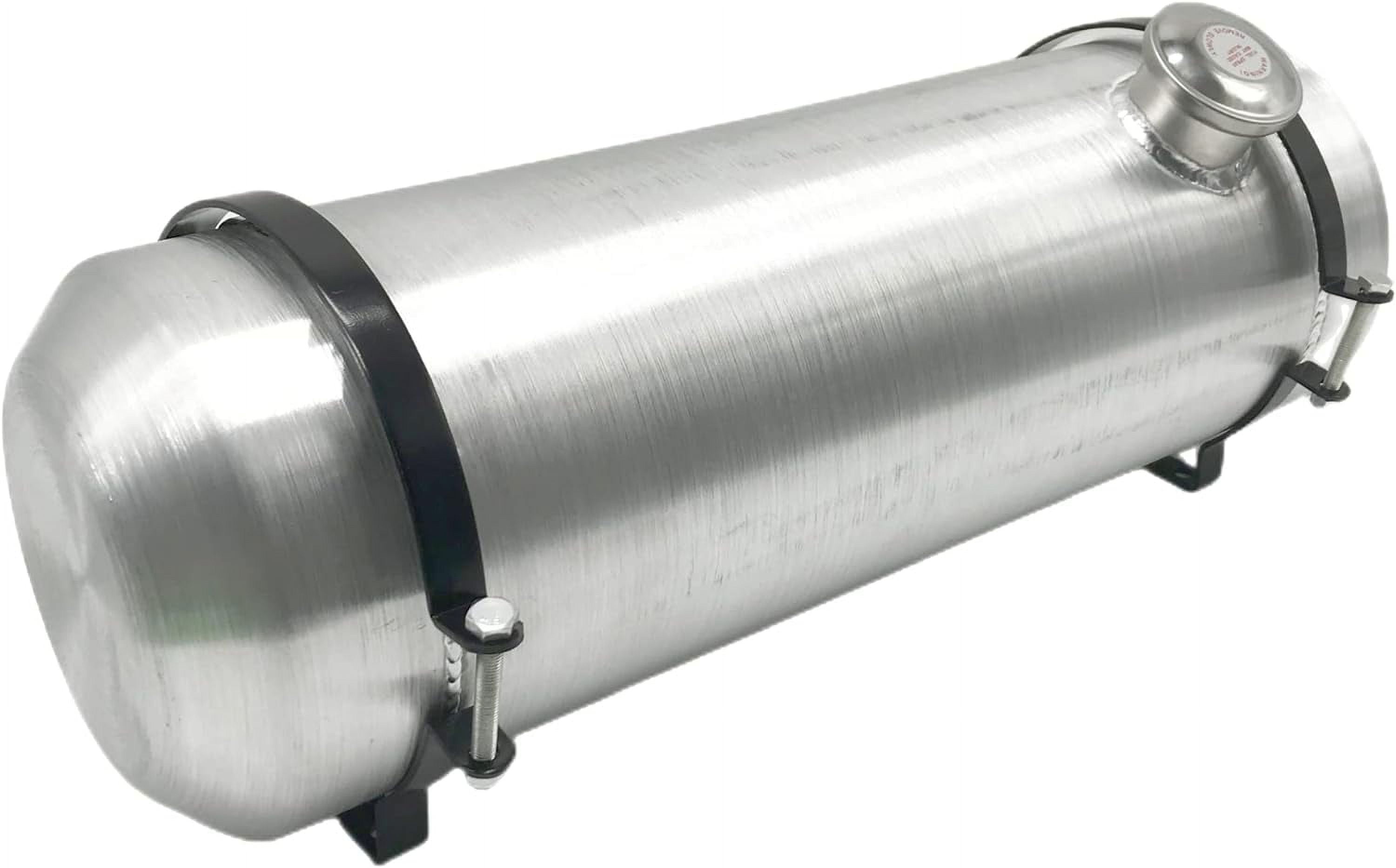 JSD 5 1/2 Gallon Auxiliary Aluminum Gas Tank / Fuel Tank 8 x 26" 3/8" NPT Outlet End Fill