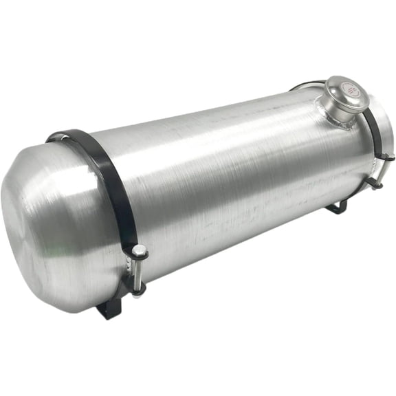 JSD 5 1/2 Gallon Auxiliary Aluminum Gas Tank / Fuel Tank 8 x 26" 3/8" NPT Outlet End Fill