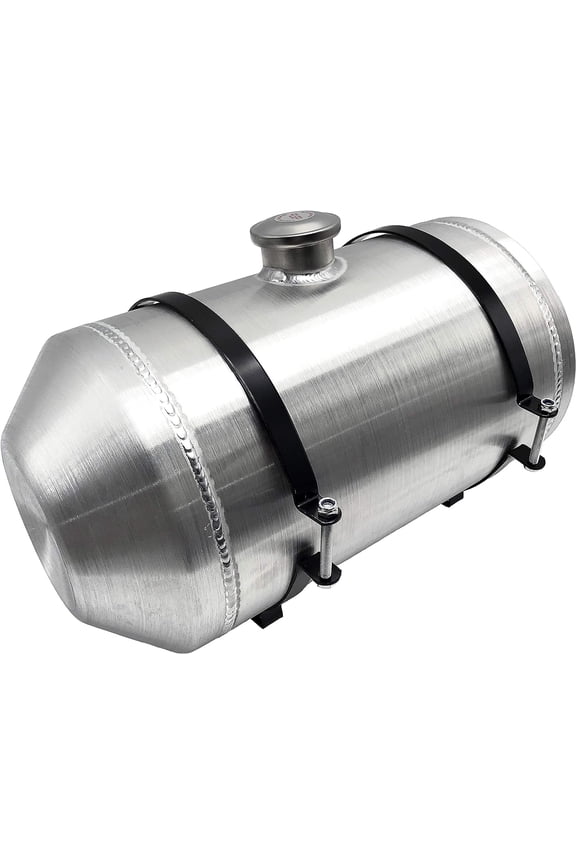 JSD 6.75 Gallon 10 x20" Spun Aluminum Fuel Tank / Gas Tank 3/8 inch NPT Outlet Center Fill