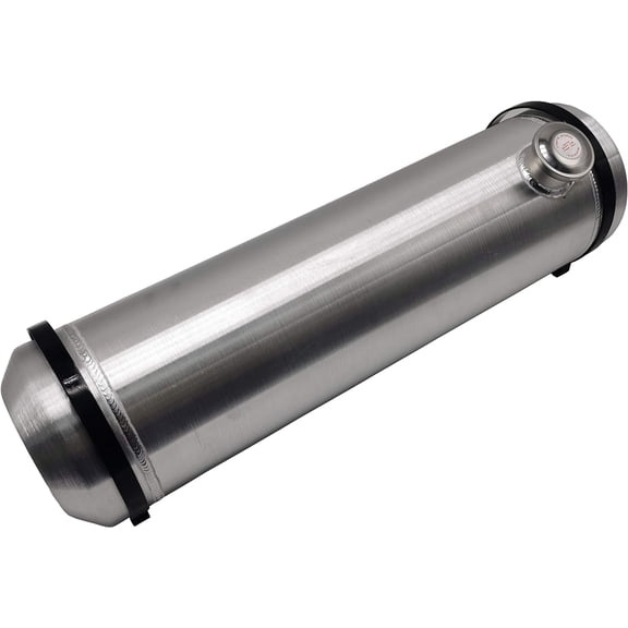 JSD 8" x30" 6 Gallon Aluminum Spun Gas Tank / Fuel Tank 1/4" NPT Outlet End Fill