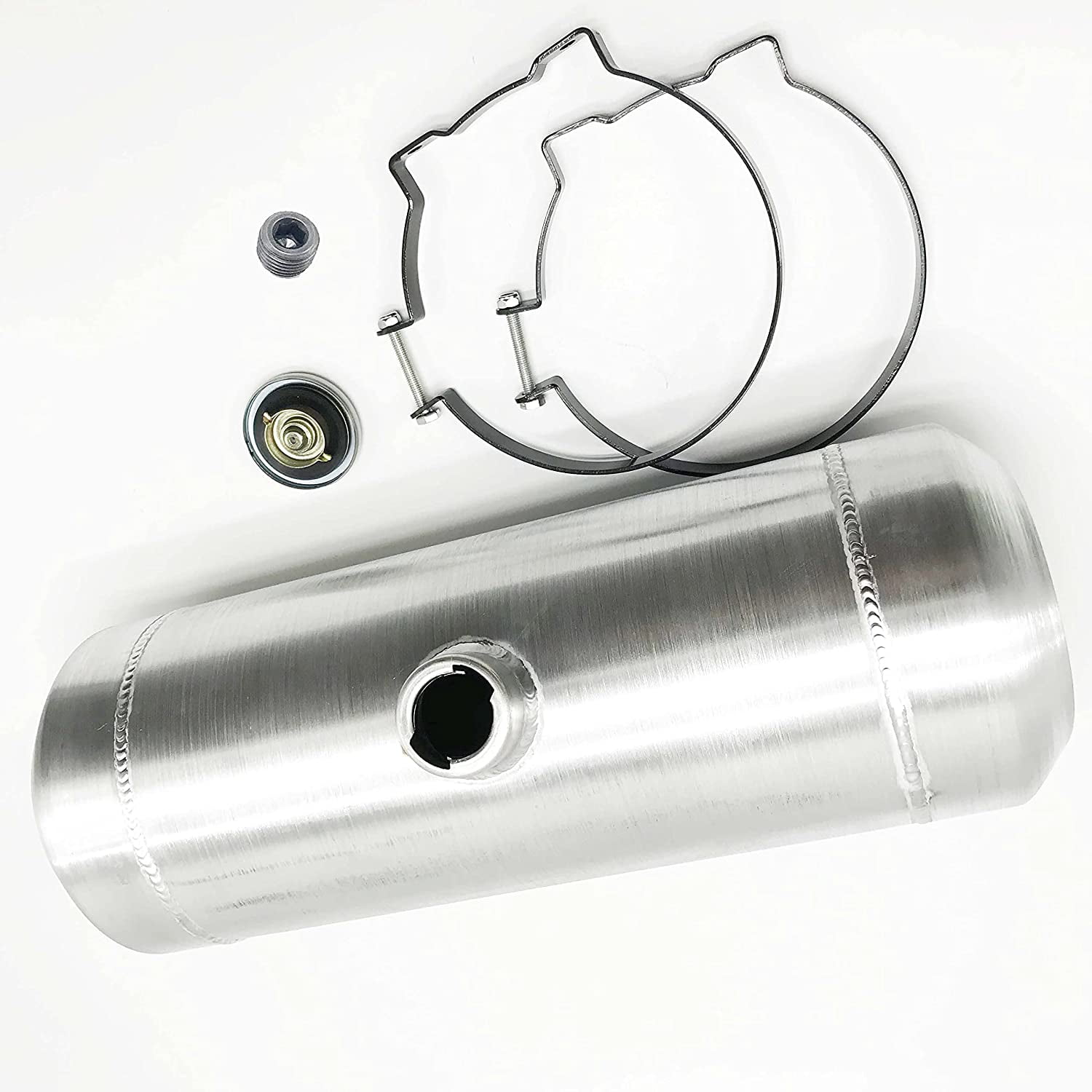 JSD AUTO PARTS 4.5 Gallons Aluminum Gas Tank / Fuel Tank 8 x22 Center Fill 1/4"-18NPT With CAP