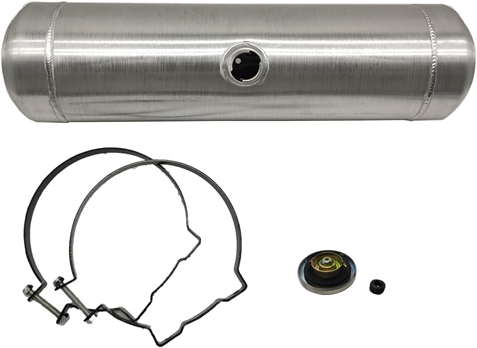 JSD AUTO PARTS 6.25 Gallons gal Aluminum Gas Tank / Fuel Tank 8 x 30" Center Fill 3/8" NPT Outlet