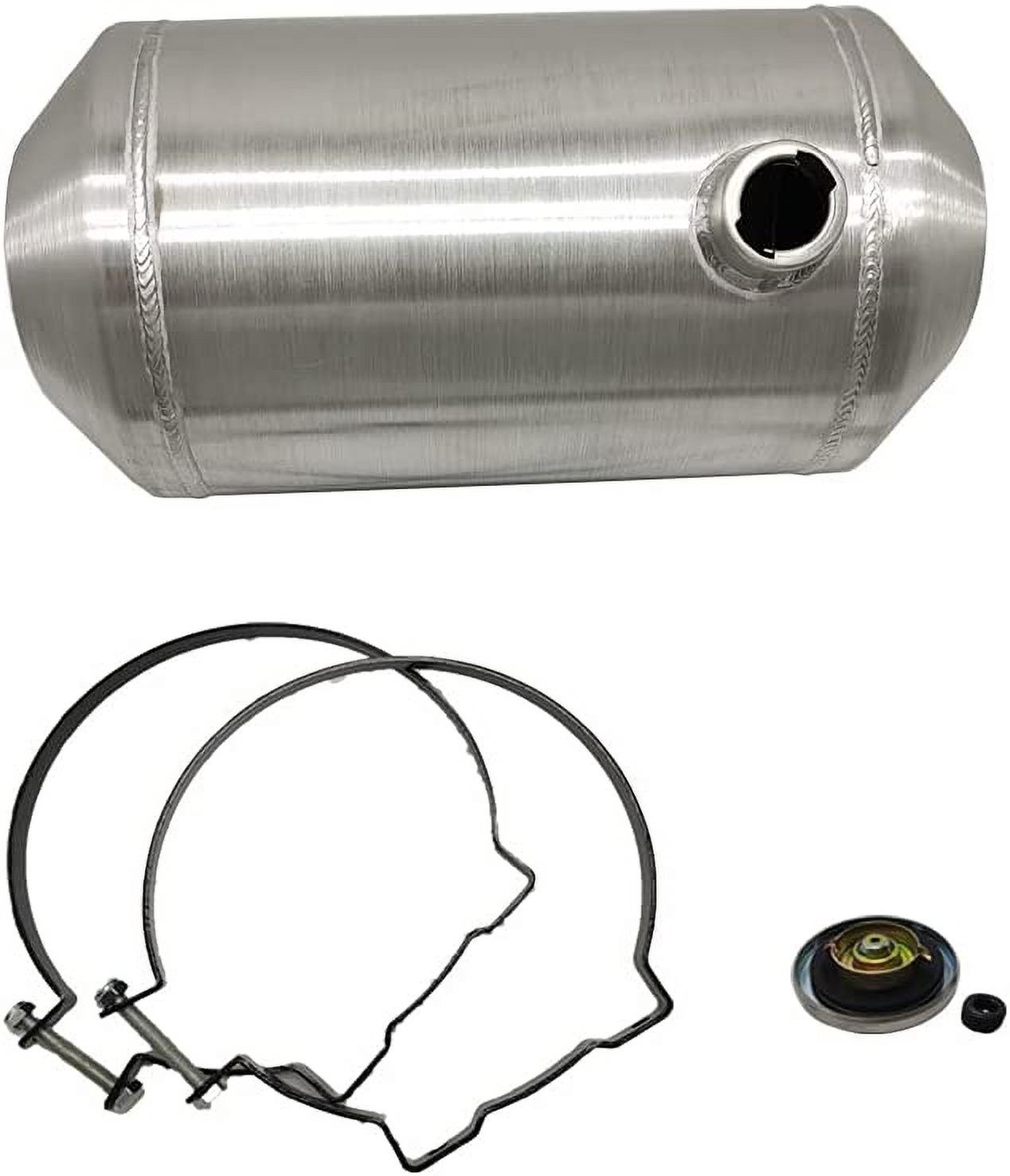 JSD AUTO PARTS 6.75 Gallons Gas Tank / Fuel Tank Aluminum End Fill Spun 10" x20" 1/4 NPT Outlet