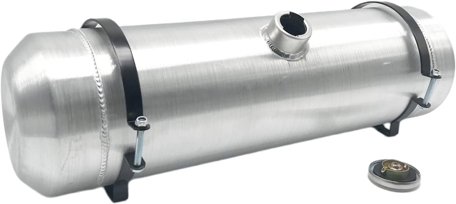 JSD AUTO PARTS Aluminum Fuel Tank 6 Gallons 8x 28 inch Center Fill Gas Tank 3/8" NPT Outlet
