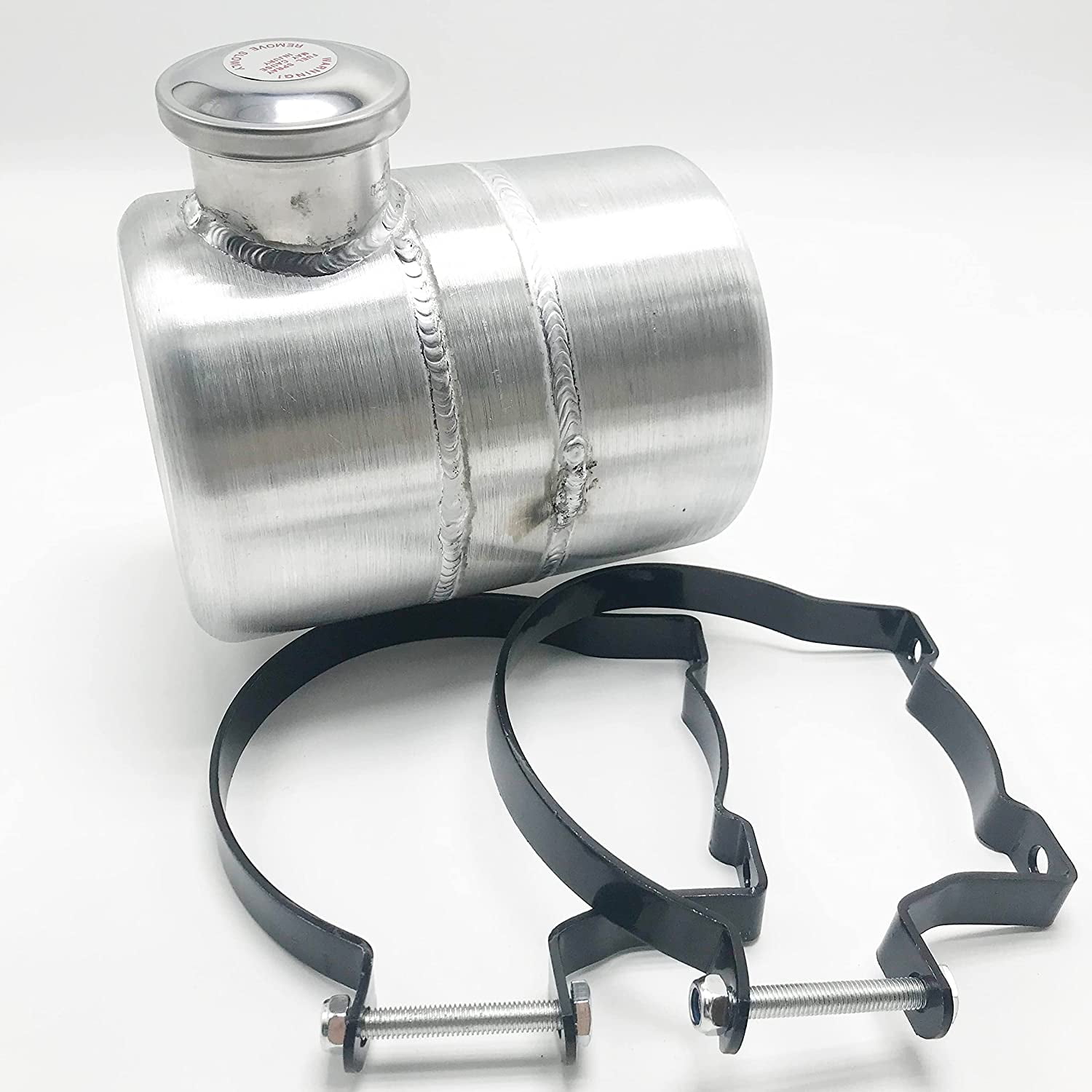 Universal 6'' X 8'' 3/4 Gallon 1/4'' NPT Spun Aluminum Round Gas Tank /Fuel Tank