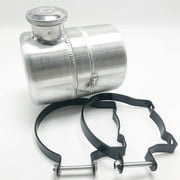 JSD AUTO PARTS Fuel Tank 3/4 Gallon 6 x 8" 1/4 NPT Outlet End Fill Spun Aluminum Universal Gas Tank for Hot Rod Marine mini bike Log splitter