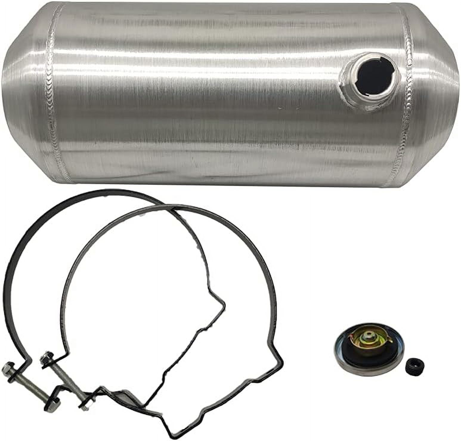 JSD AUTO PARTS fuel/gas tank 8 Gallons 10"x24" End outlet 1/4" NPT Aluminum