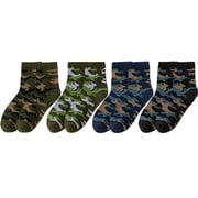 JSEMOY Multicolor Camouflage Crew Socks, Print Anklet Sock, 8 Pack