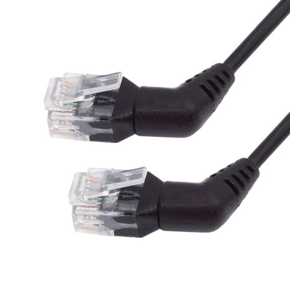 JSER 0.5M CAT6 UTP Male to Male 360 Degree Angled Rotating Cable RJ45 8P8C 1000Mbps for Lan Ethernet Network