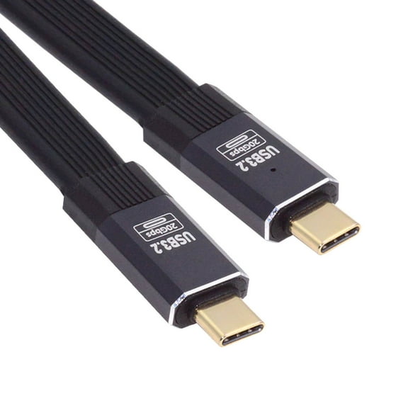 JSER 0.5M USB4 Cable 20Gbps Flat Slim FPC Cable with 100W and 8K@60Hz 5K@60Hz USB4.0 Compatible with Thunderbolt3/4