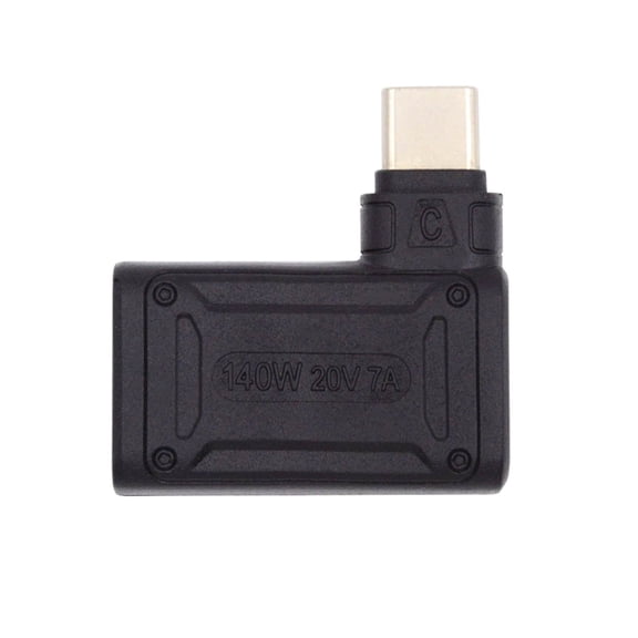 JSER 140W 100W Rectangle Jack Thinkpad X1 Input to USB-C Type-C Angled 90 Degree Power Plug Charge Adapter for Laptop Phone