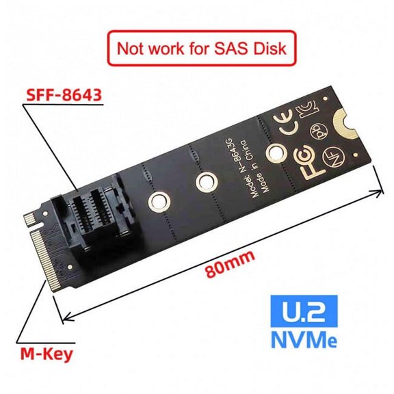 JSER 22X80mm 2280 M.2 SFF-8643 Card and U.2 U2 SFF-8639 NVME PCIe SSD Cable PCI-E 3.0 4.0 for Mainboard SSD