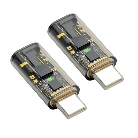 JSER 2pcs/lot Type C USB-C to 3.5mm Audio AUX & MIC Sound Card 16bit 48kHz Adapter Compatible with Laptop Tablet Phone