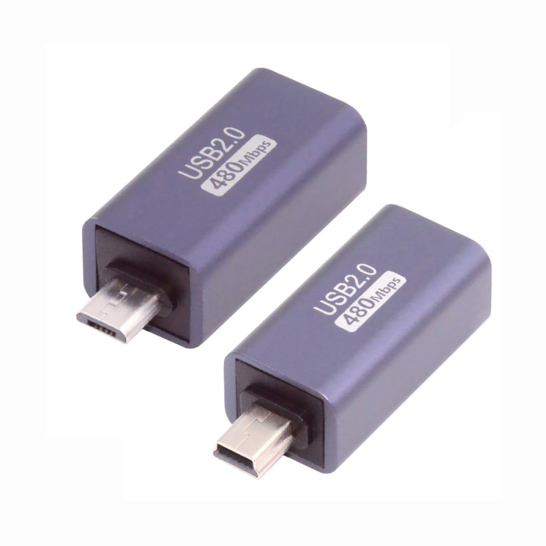 JSER 2pcs/lot USB 2.0 B Type Female to Mini USB & Micro Male Extension Adapter for Printer Phone Disk