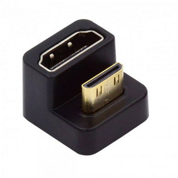 JSER 360 Degree Up Opposite U Shape Back Angled Mini HDMI 1.4 Male to HDMI Female Extension Adapter Converter