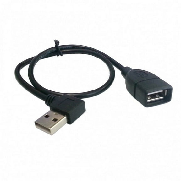 JSER 480Mbps USB 2.0 Right Angled 90 Degree A Type Male to Female Extension Cable 40cm